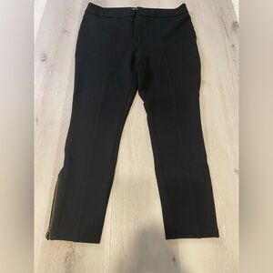 Anthropologie The Essential Slim Pants With Ankle Zip, Black, 34 waist